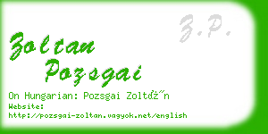 zoltan pozsgai business card